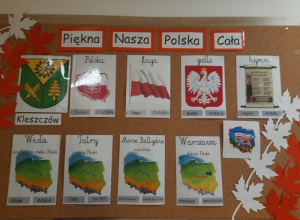 ,,Piękna Nasza Polska Cała"- zorganizowanie kącika o tematyce patriotycznej.